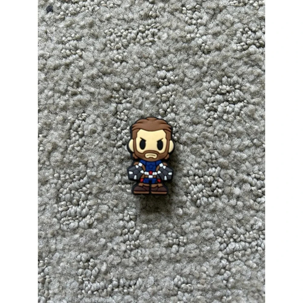 Marvel Avengers Themed Jibbitz Shoe Charms For Crocs. Lot Of 6 - Captain America